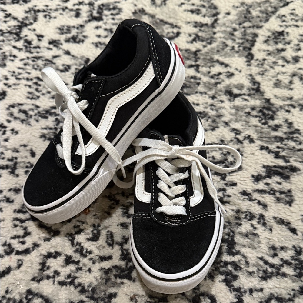Vans Kids Black and White Sneakers